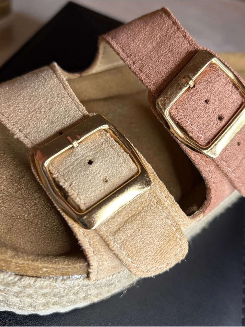 Fly-for Two Tone Espadrille Platform Sandals Blush Beige / EU 36 / US 6